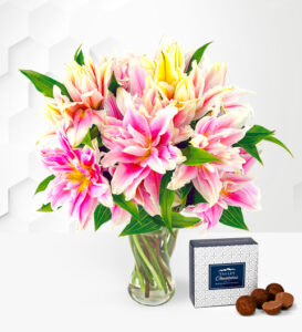 Double-Flowering Lilies - White Lilies Bouquet - Flower Delivery - Next Day Flower Delivery - Flowers By Post - Send Flowers
